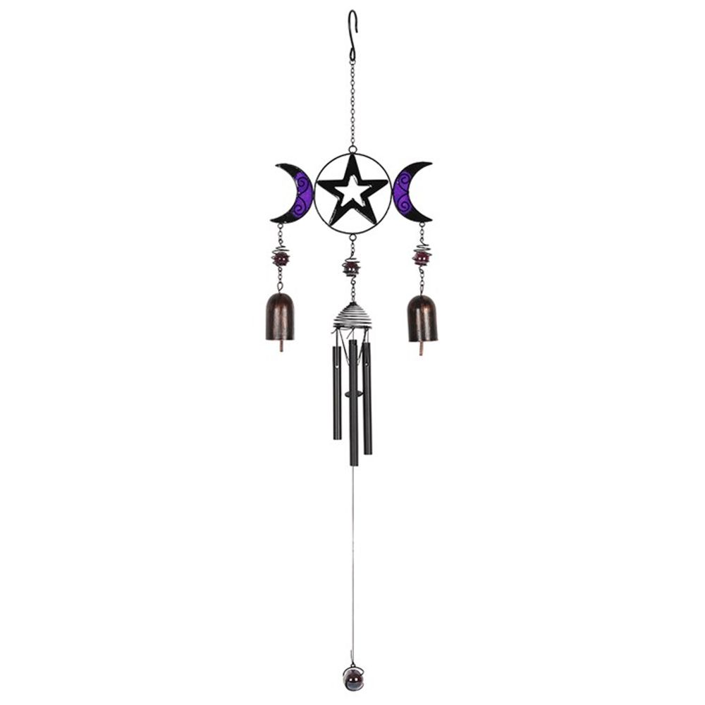 Eleanoras Triple Moon Windchime with Bells Windchimes