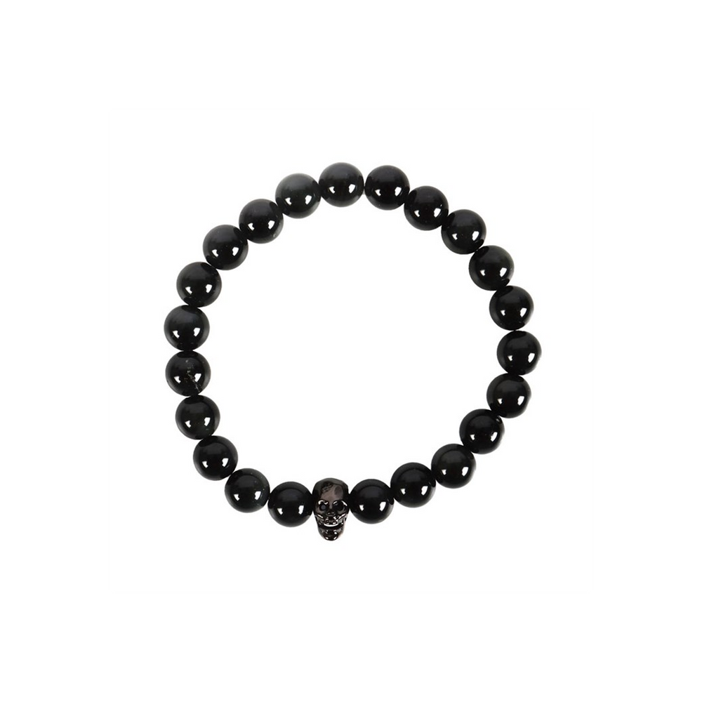 Eleanoras Black Obsidian Skull Bracelet Jewellery