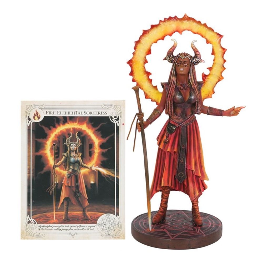 Eleanoras Fire Elemental Sorceress Figurine by Anne Stokes 