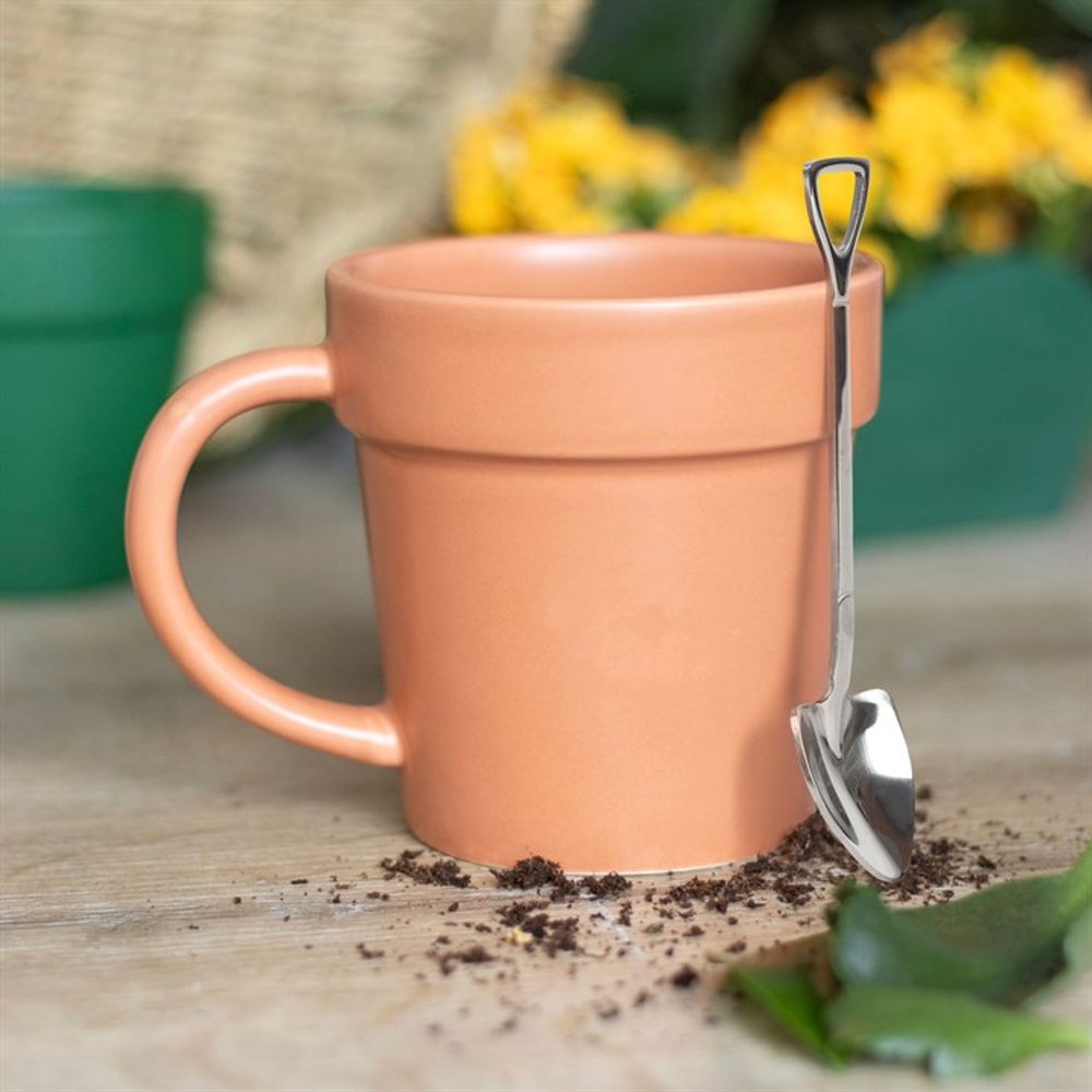 Eleanoras PLAIN PLANT POT MUG & SHOVEL SPOON Mugs