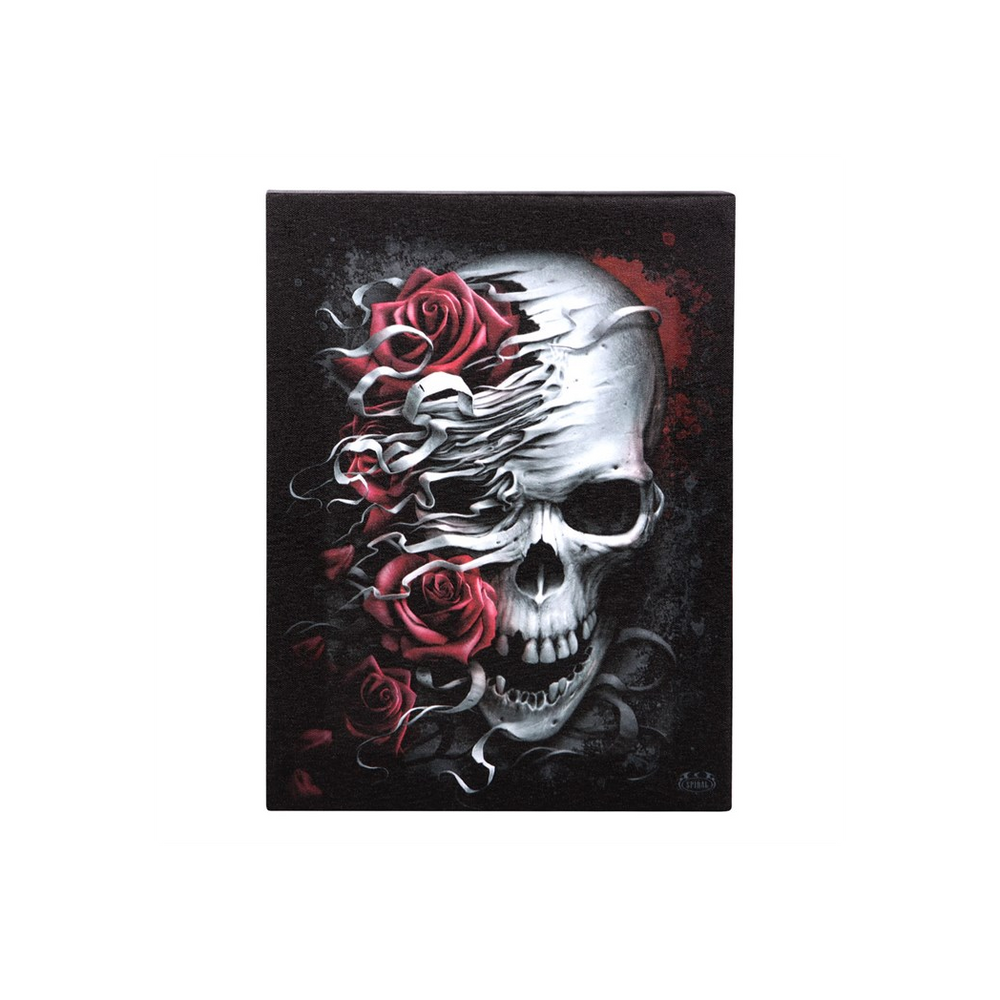 Eleanoras SKULLS N ROSES CANVAS PLAQUE Canvases