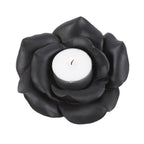 Eleanoras Black Rose Resin Tealight Candle Holder Candle Holders