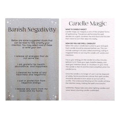 Eleanoras BANISH NEGATIVITY SPELL CANDLES SPELL CANDLES