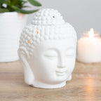 Eleanoras White Buddha Head Oil Burner Oil Burners