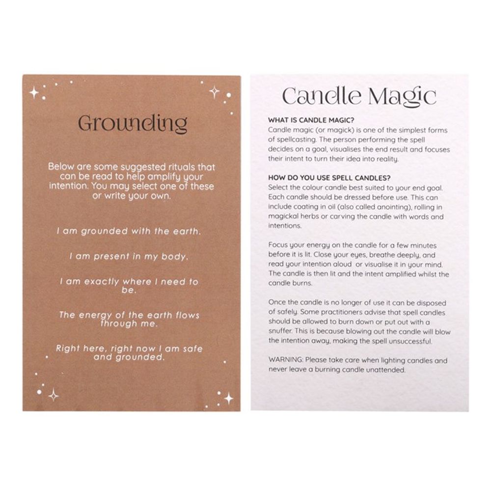 GROUNDING PACK OF 12 SPELL CANDLES