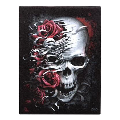 Eleanoras SKULLS N ROSES CANVAS PLAQUE Canvases