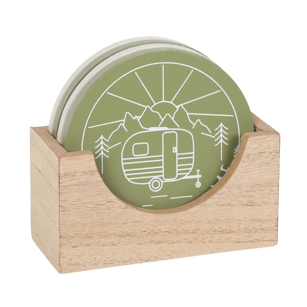 Eleanoras HAPPY CAMPER COASTER SET Coasters