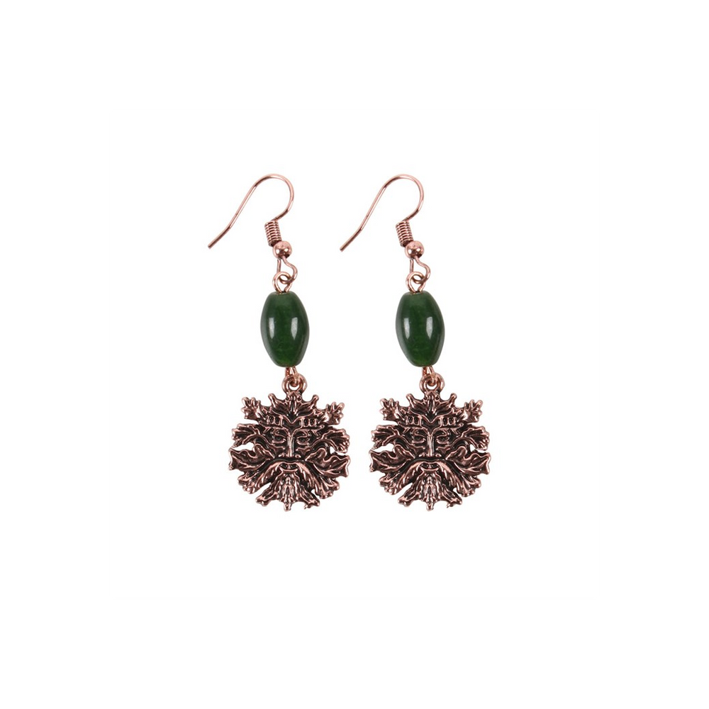 Eleanoras Green Man Earrings JEWELLERY