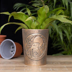 Eleanoras MOON GAZING HARE BRONZE TERRACOTTA PLANT POT Plant Pots