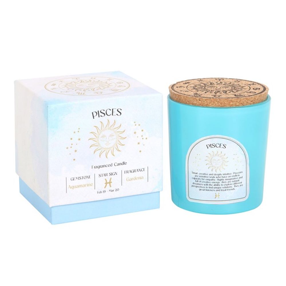 Eleanoras PISCES GARDENIA GEMSTONE ZODIAC CANDLE Candles - Scented