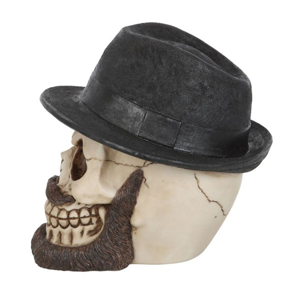 Eleanoras SKULL ORNAMENT WITH TRILBY HAT ORNAMENTS