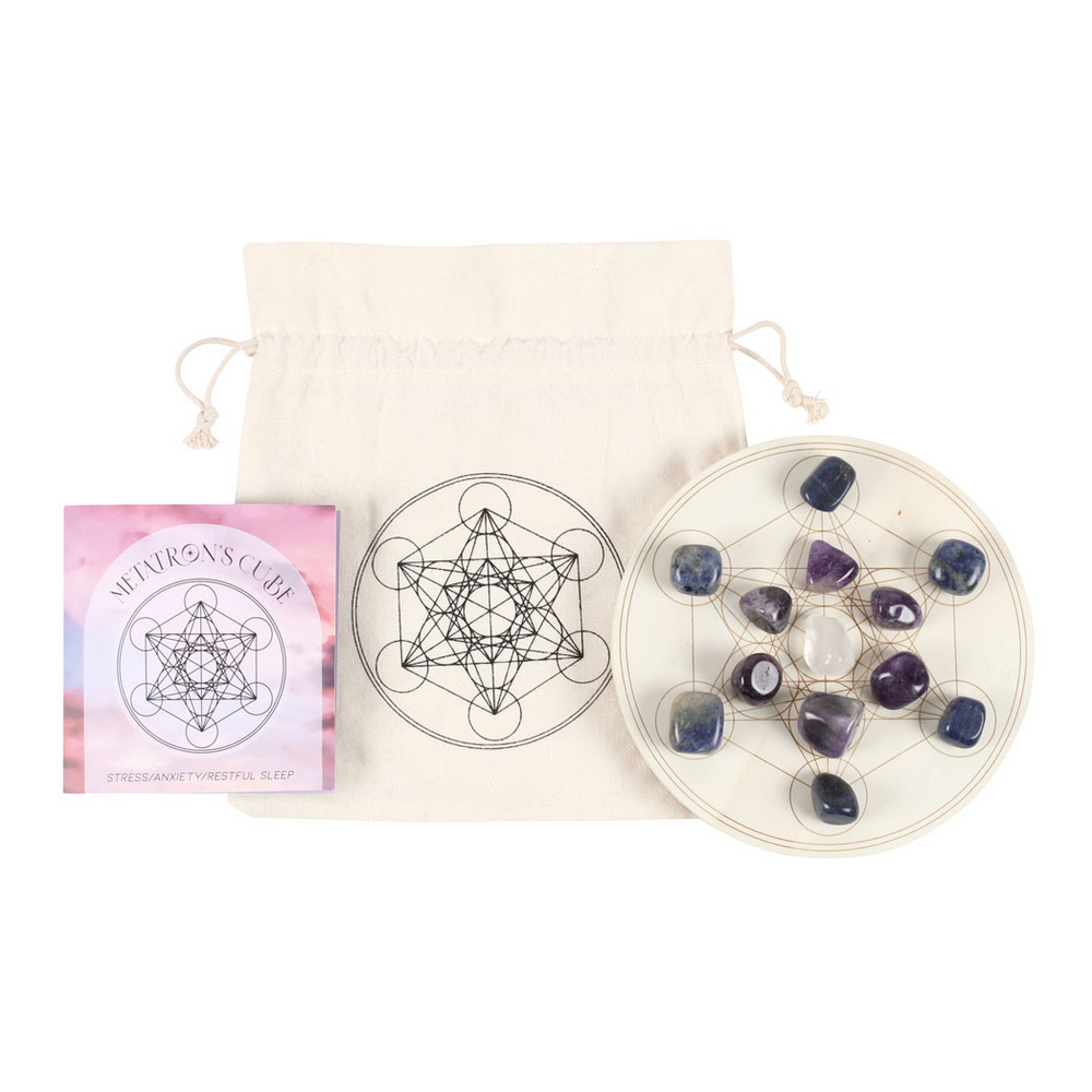 Eleanoras METATRON'S CUBE CRYSTAL GRID SET CRYSTALS