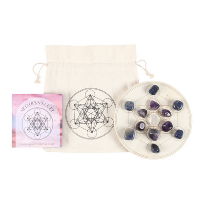 Eleanoras METATRON'S CUBE CRYSTAL GRID SET CRYSTALS