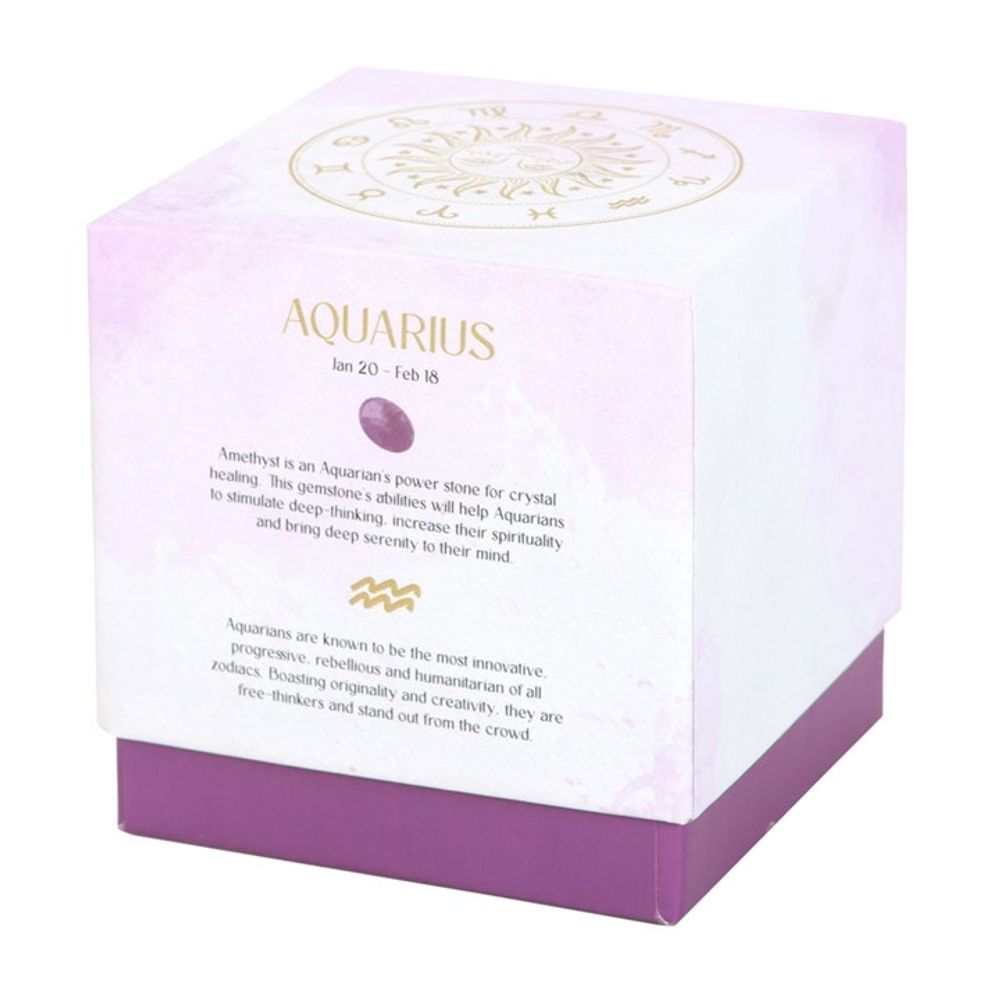 Eleanoras AQUARIUS BERGAMOT & MANDARIN GEMSTONE ZODIAC CANDLE Candles