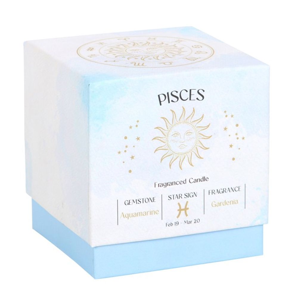 Eleanoras PISCES GARDENIA GEMSTONE ZODIAC CANDLE Candles - Scented