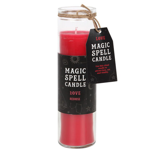 ROSE LOVE SPELL TUBE CANDLE SPELL CANDLES from Eleanoras