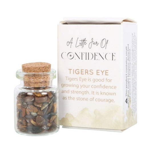 Eleanoras Jar of Confidence Tiger's Eye Crystal in a Matchbox Crystals