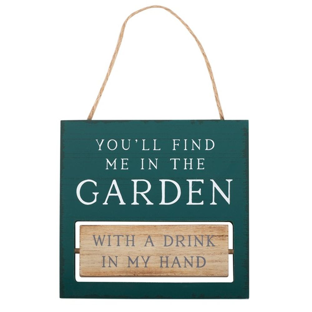 Eleanoras You'll Find Me in the Garden Reversible Hanging Sign 