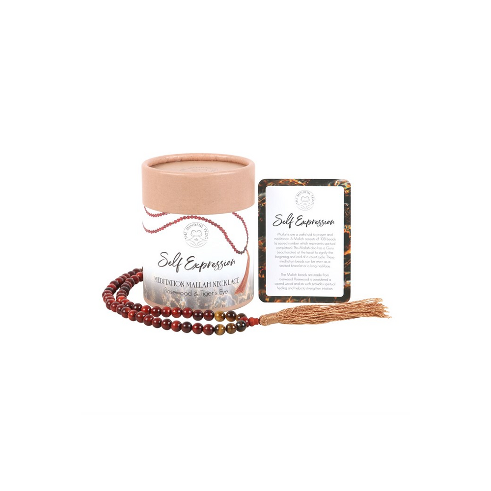 Eleanoras Self Expression Rosewood & Tiger's Eye Mallah Necklace 