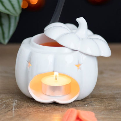 WHITE PUMPKIN OIL BURNER