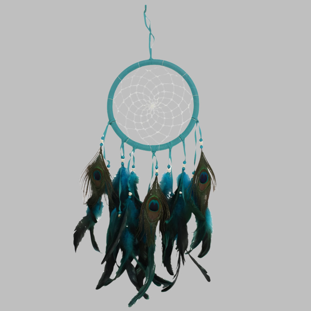 Eleanoras Turquoise Peacock Feather Dreamcatcher Dreamcatchers