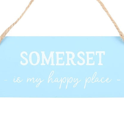 Eleanoras SOMERSET IS MY HAPPY PLACE HANGING SIGN Signs & Plaques