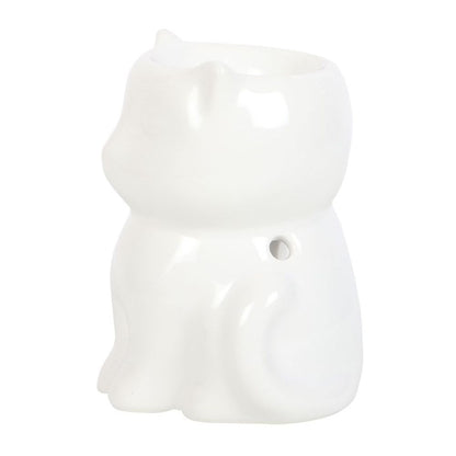 SHINY WHITE CAT OIL BURNER