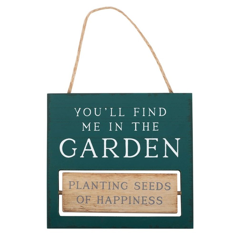 Eleanoras You'll Find Me in the Garden Reversible Hanging Sign 