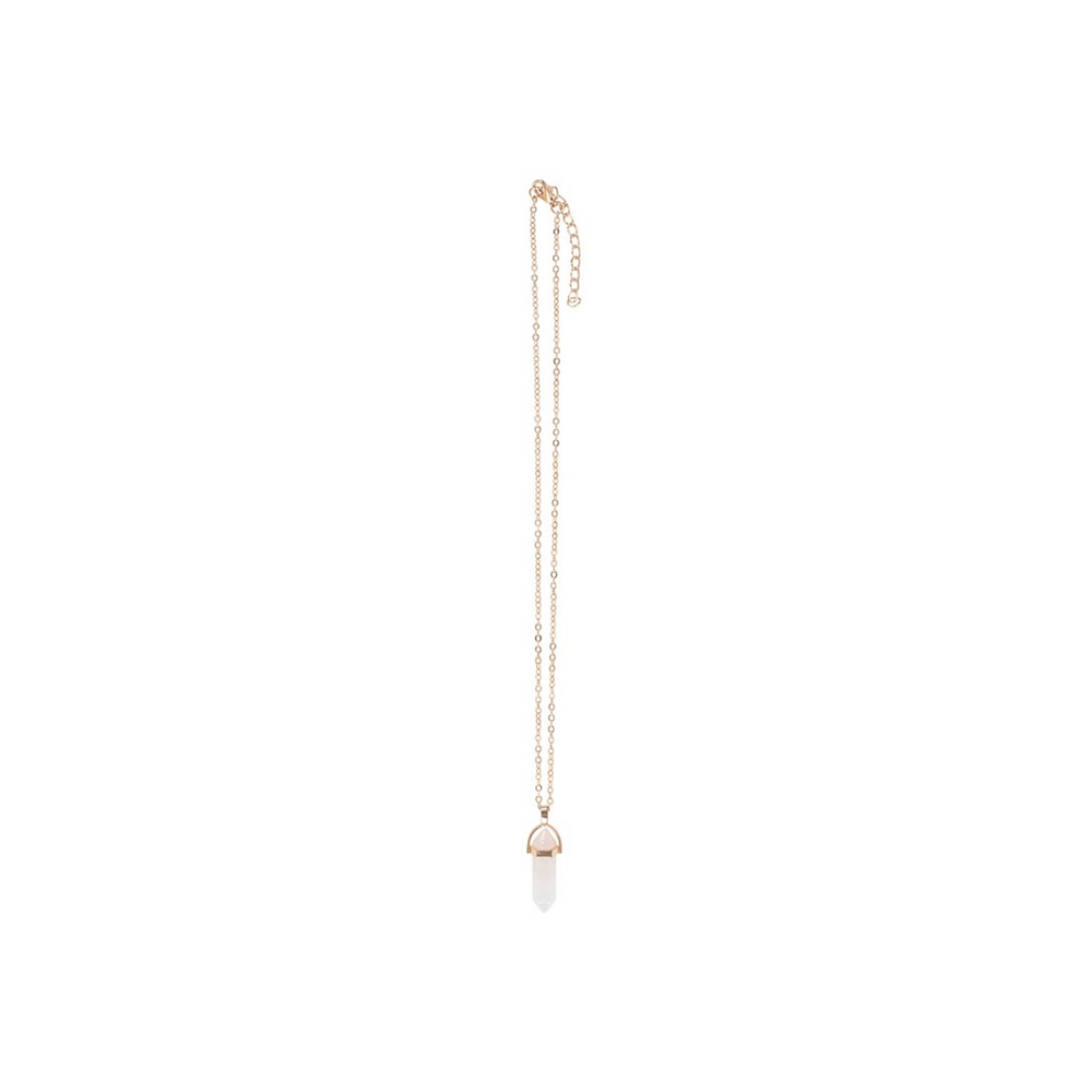 Eleanoras CLEAR QUARTZ CRYSTAL NECKLACE CARD JEWELLERY