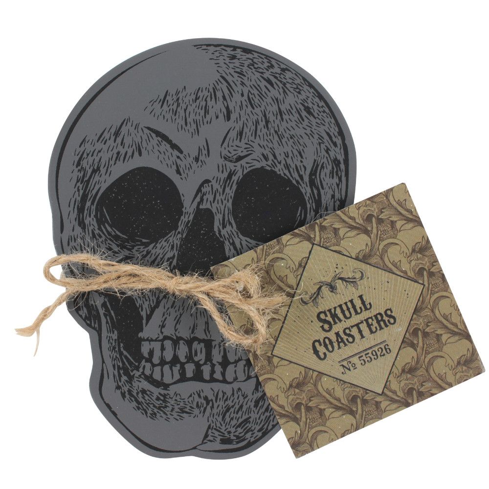 Eleanoras SKULL COASTERS SET OF 4 Placemats & Coasters