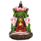 Eleanoras COLOURFUL BUDDHA BACKFLOW INCENSE BURNER Incense Holders