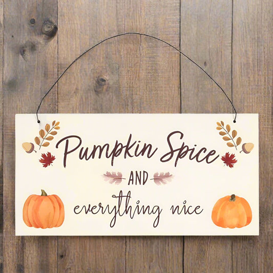 PUMPKIN SPICE HANGING SIGN