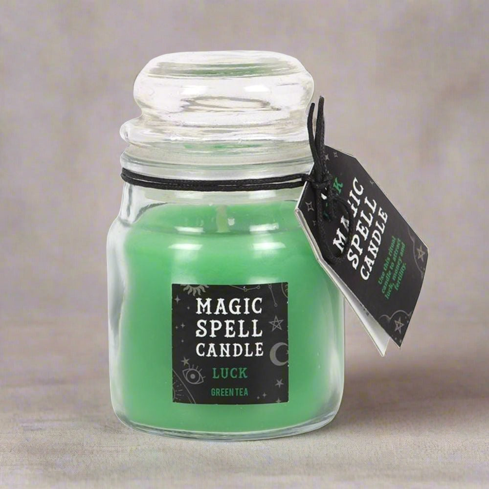 Eleanoras GREEN TEA LUCK SPELL JAR CANDLE SPELL CANDLES