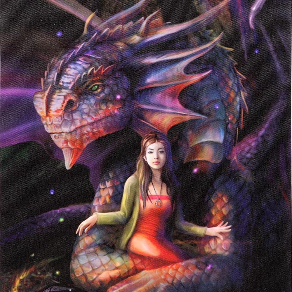 SPIRIT DRAGON CANVAS PLAQUE BY ANNE STOKES