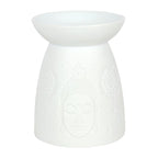 Eleanoras Buddha Face White Ceramic Oil Burner Oil Burners
