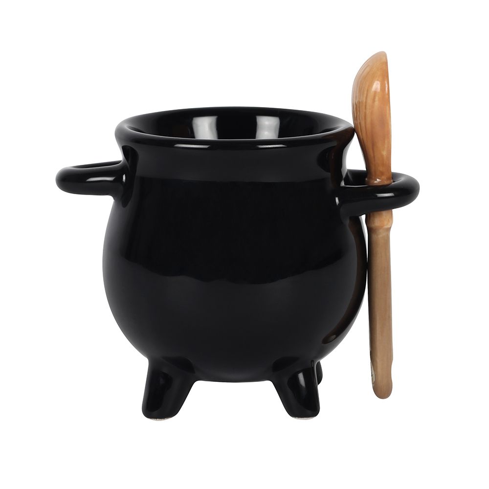Eleanoras Cauldron Egg Cup With Broom Spoon Egg Cups & Storage