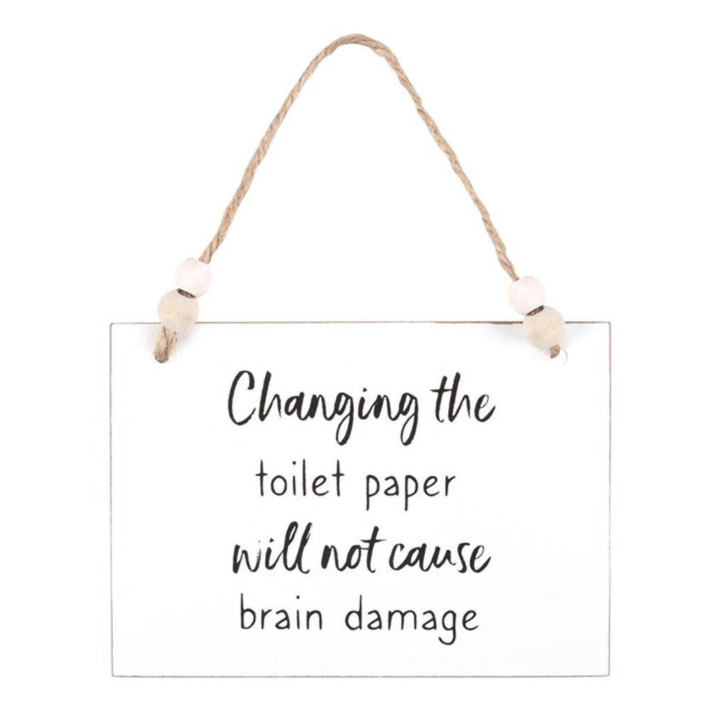 Eleanoras Changing The Toilet Paper Hanging Sign Signs & Plaques