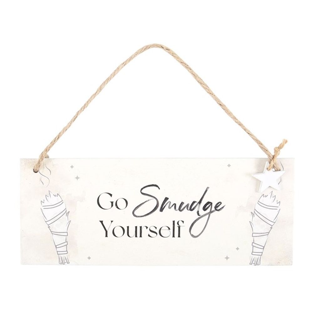 Eleanoras GO SMUDGE YOURSELF HANGING SIGN SIGNS & PLAQUES