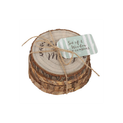 Eleanoras Set of 4 Printed Log Coasters Placemats & Coasters