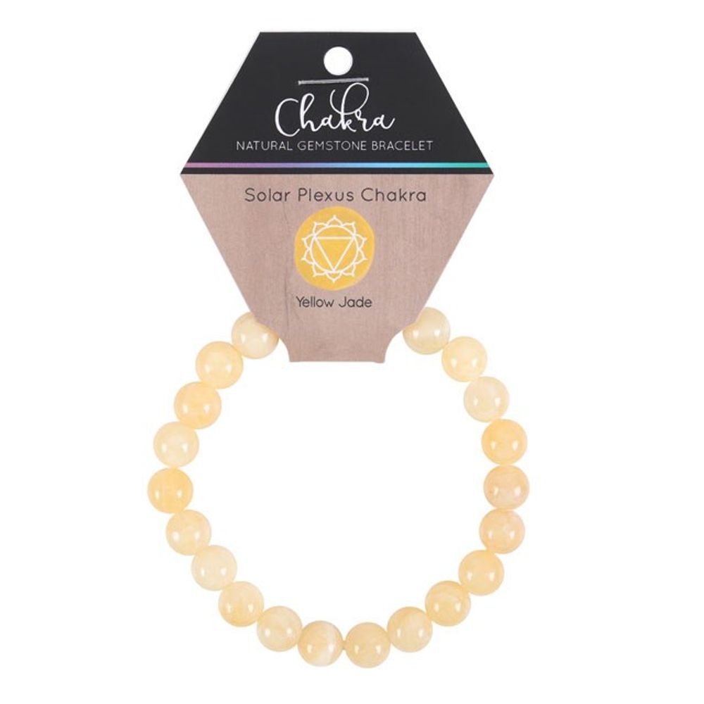 Eleanoras Solar Plexus Chakra Yellow Jade Gemstone Bracelet JEWELLERY