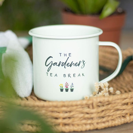 GARDENER'S TEA BREAK ENAMEL MUG  from Eleanoras