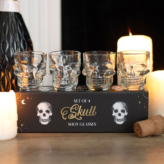 SKULL SET OF 4 SHOT GLASSES  from Eleanoras