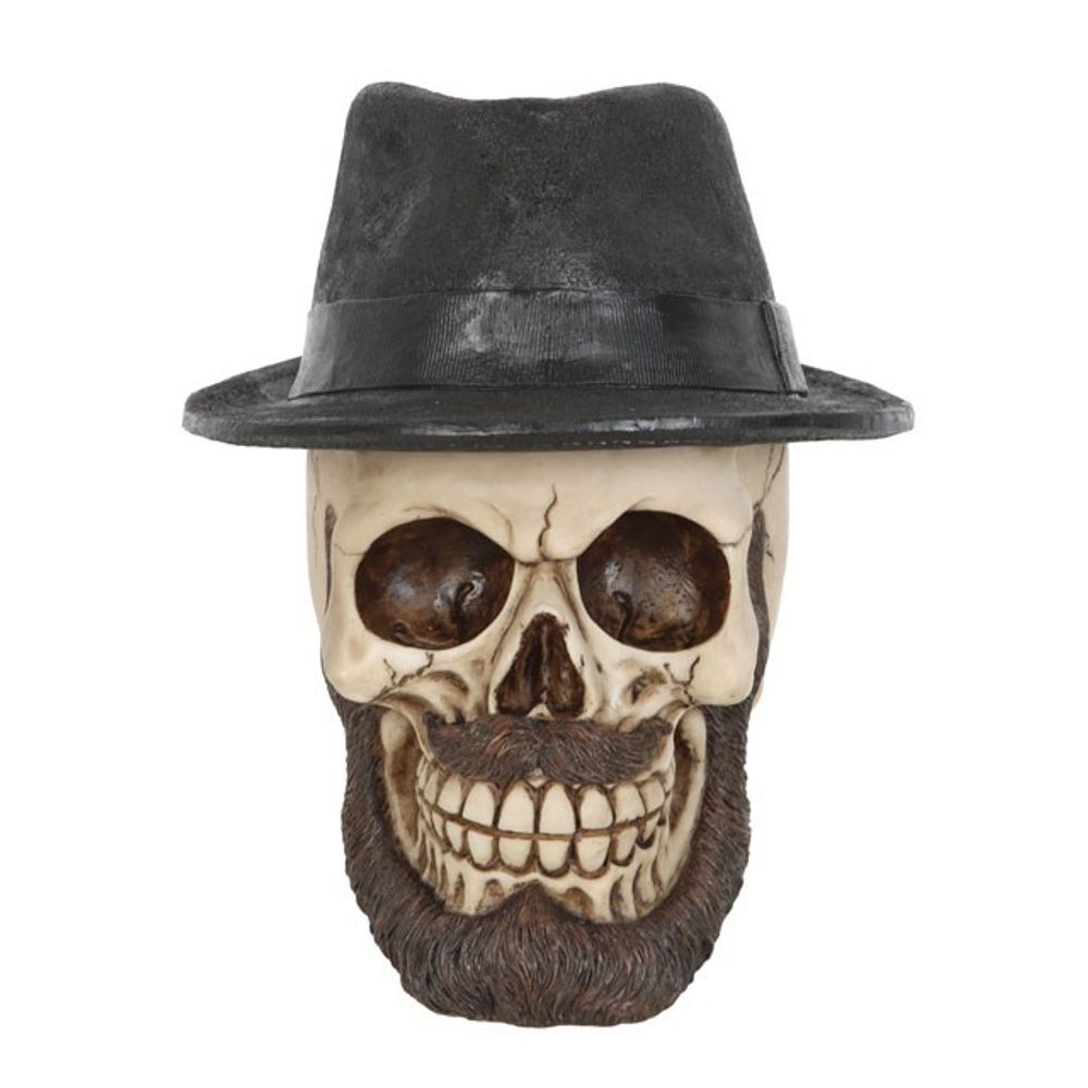 Eleanoras SKULL ORNAMENT WITH TRILBY HAT ORNAMENTS