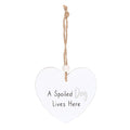 Eleanoras SPOILED DOG HANGING HEART SIGNS & PLAQUES