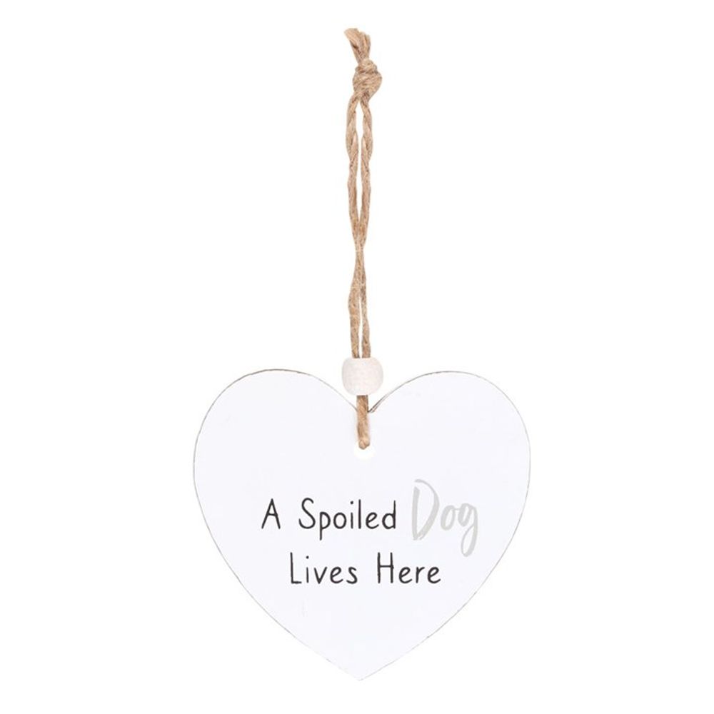 Eleanoras SPOILED DOG HANGING HEART SIGNS & PLAQUES
