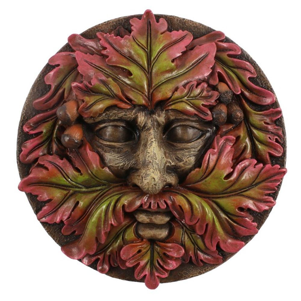 Eleanoras Green Man Round Face Plaque 