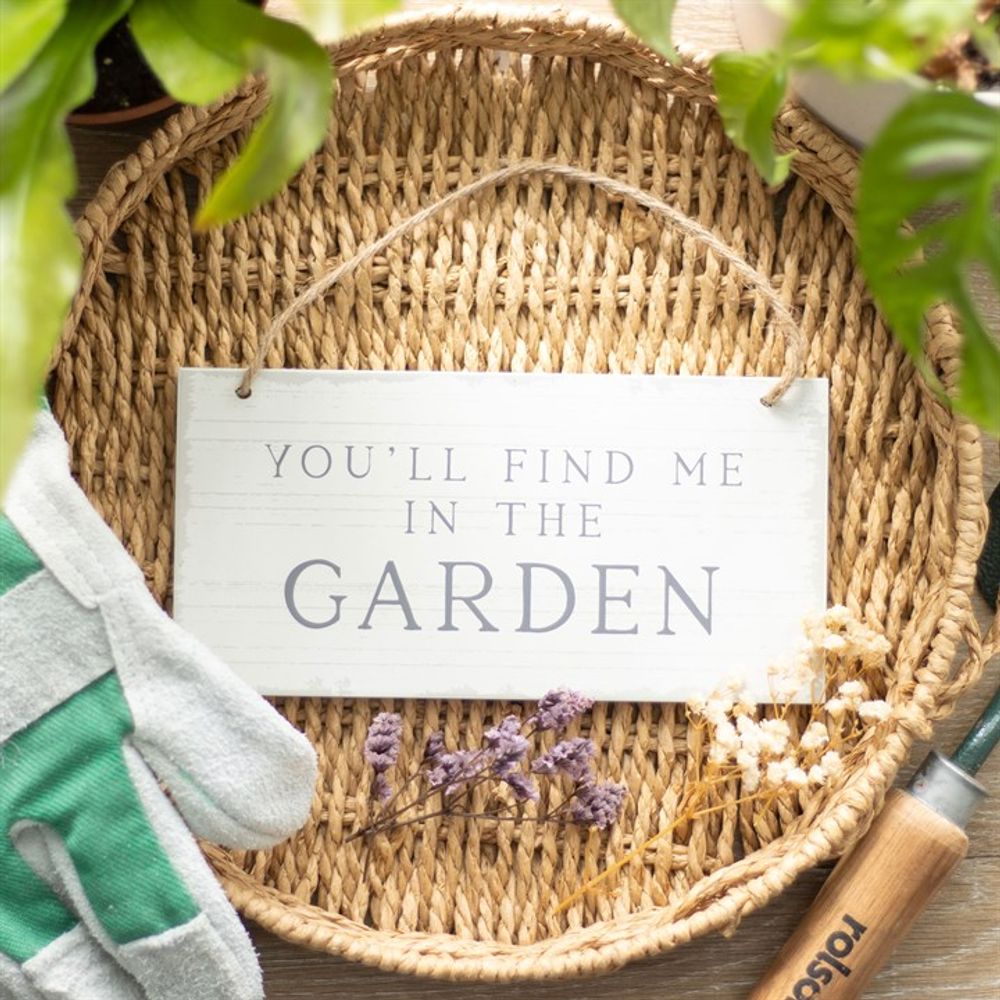 Eleanoras YOU'LL FIND ME IN THE GARDEN HANGING SIGN Signs & Plaques