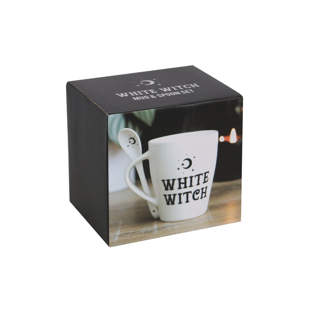 Eleanoras WHITE WITCH MUG & SPOON SET Mugs