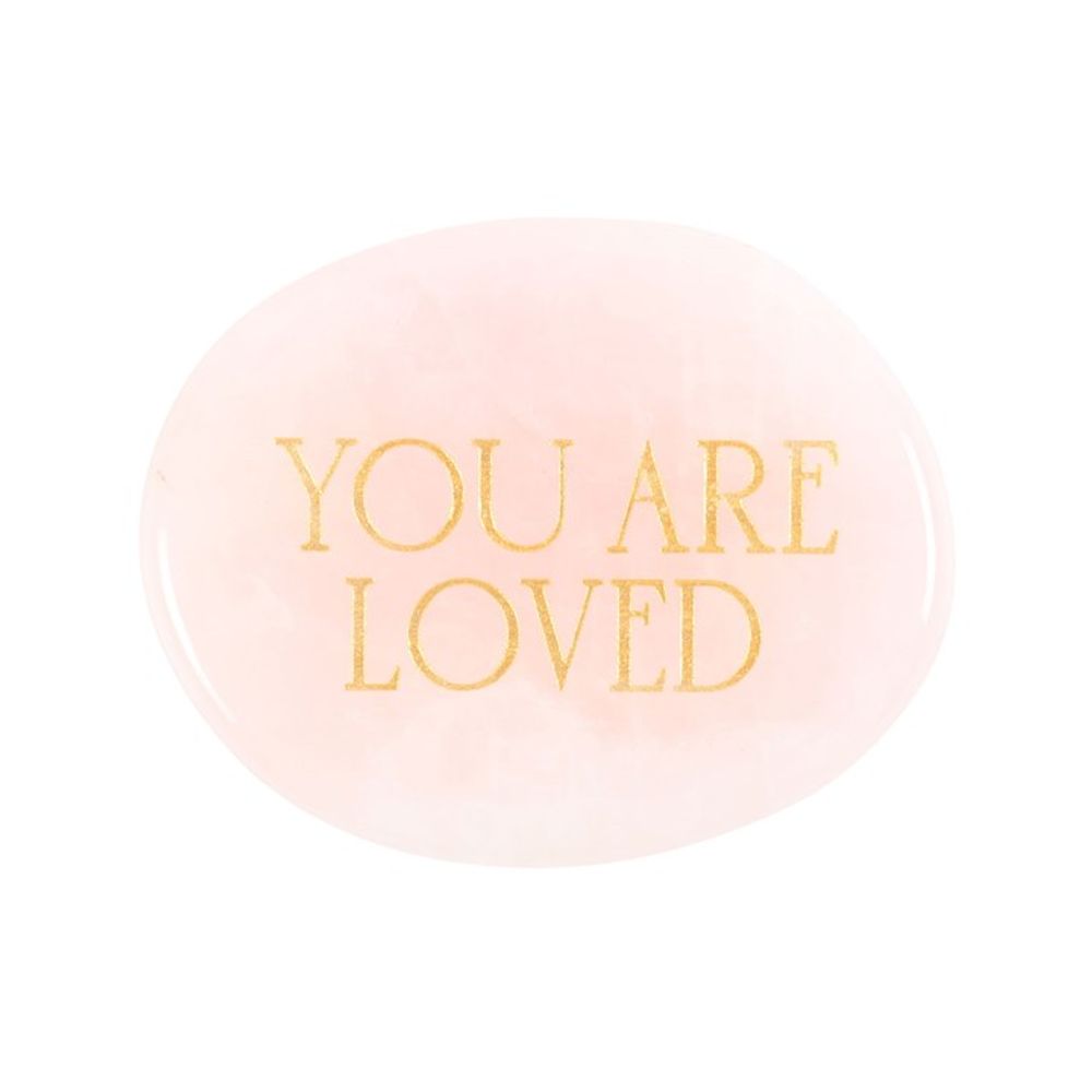 Eleanoras You Are Loved Rose Quartz Crystal Palm Stone Crystals