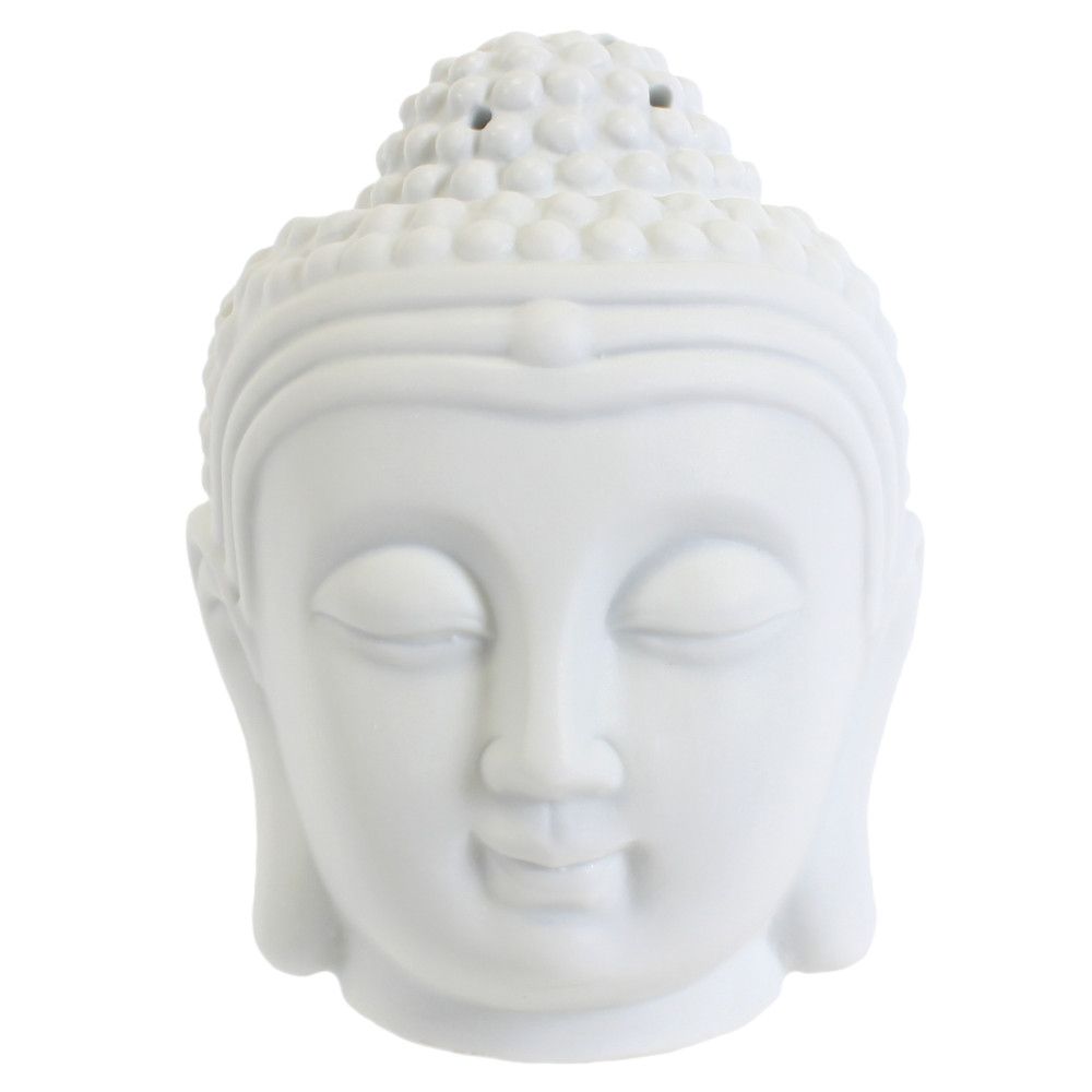 WHITE BUDDHA HEAD OIL BURNER